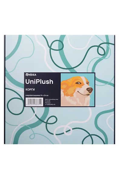 UniPlush Ковровая вышивка "Корги" (34х34) - фото 1