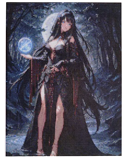 Алмазная мозаика (классическая) с подрамником, с полным заполнением "Темная жрица", 30 х 40 см - фото 1