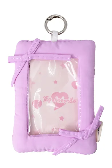 Чехол для карточек дутый Лавандовый (картхолдер) (карабин) (текстиль) (9х12) (12-2025093-36) - фото 1