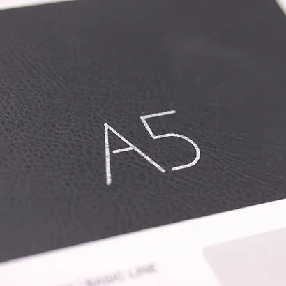 Книга для записей А5 80л лин. "Format" черн.иск.кожа, интегр.переплет, тиснение фольгой, скругл.углы, инд.уп. - фото 4