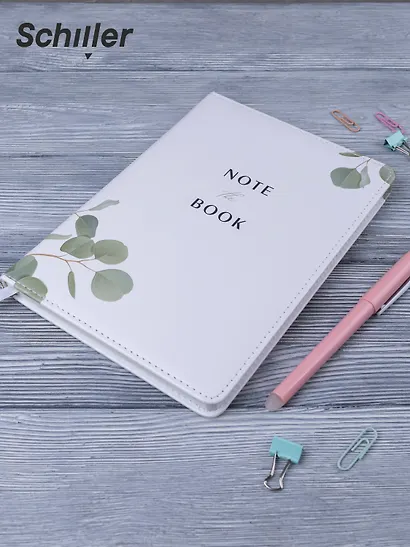 Блокнот для записей А5 в клетку, 96 листов "Flowers" твердая обложка, белый, с ляссе - фото 6