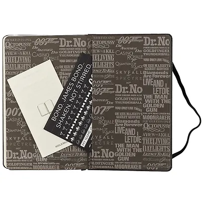Записная книжка Moleskin James Bond Large, 96 листов, чёрная, А5 - фото 4