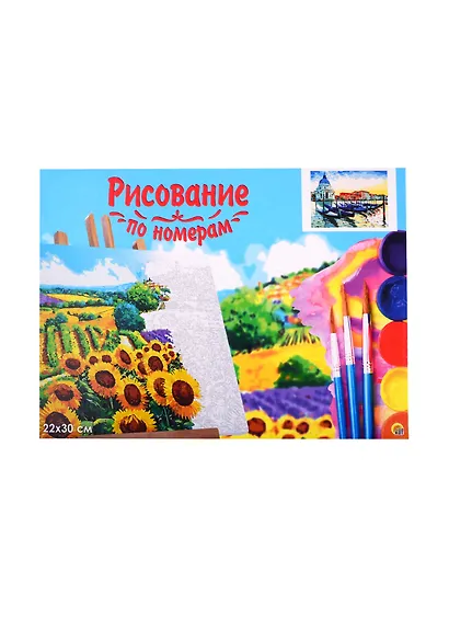Набор для раскрашивания по номерам. Холст с красками "Венеция. Вид на Гранд-канал", 22 х 30 см, Рыжий Кот - фото 3