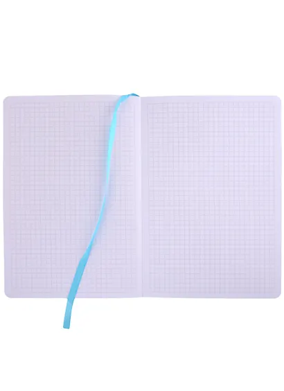 Книга для записей А5 100л кл. "Make your mark" голуб.тв.переплет, тонир.блок, резинка, ляссе, инд.уп. - фото 3
