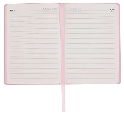 Ежедневник недат. А6+ 136л "SOFT TOUCH" розовый кварц, интегр.переплет, иск.кожа, тонир.блок, скругл.углы, запечат.торец, ляссе, инд.уп - фото 3