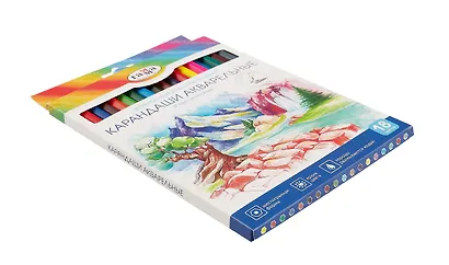 Карандаши акварельные 18цв "Классические" с кистью, к/к, Гамма - фото 3