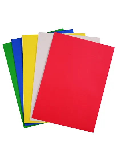 Фоамиран цветной самоклеящийся A4 deVENTE 5 цв, 5 л, толщина 1 мм, пластиковый пакет с европодвесом - фото 3