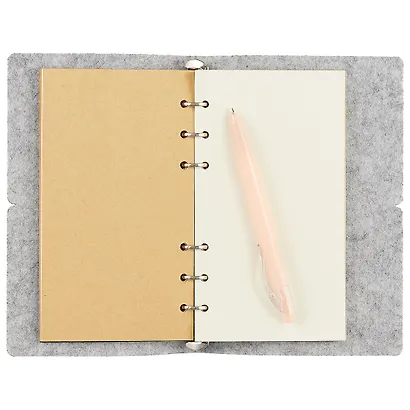 Записная книжка «Ноутбук», серый фетр, 96 листов, А6 - фото 3