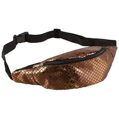 Сумка-шоппер на пояс на молнии Узор чешуя (текстиль) (37 см) - фото 1