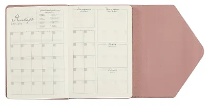 Ежедневник недат. А5 160л "Наппа экстра" розовый, кожзам, тв.переплет, обл.поролон, блинтовое тиснение, клапан в петле, офсет, ляссе - фото 6