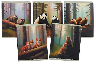 Тетрадь в клетку "Утро в сосновом бору", 48 листов, в ассортименте - фото 1