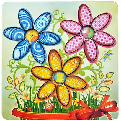 Игрушка развивающая, Рамка-вкладка Цветочек - фото 1