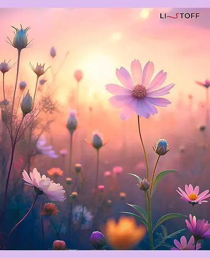 Тетрадь 96л кл. "Цветочное поле" мел.картон, тиснение фольгой "Серебро", офсет 60г/м2, ассорти - фото 5