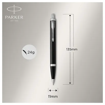 Ручка подарочная шариковая синяя, IM Black CT, Parker - фото 5