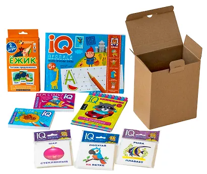 Посылка. Мини-комплект IQ-игр. Учимся читать словосочетания и предложения (5-8 лет) - фото 3