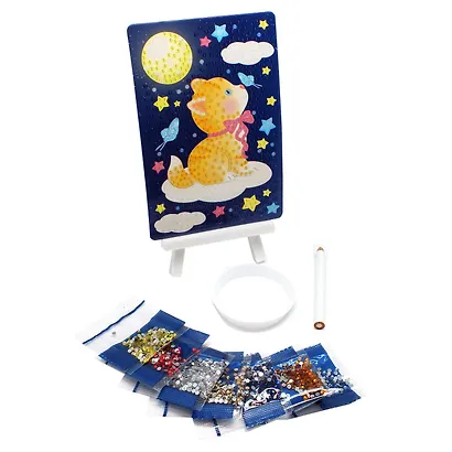 Алмазные узоры. Котик на облачке. 10*15см Арт.06416 - фото 3