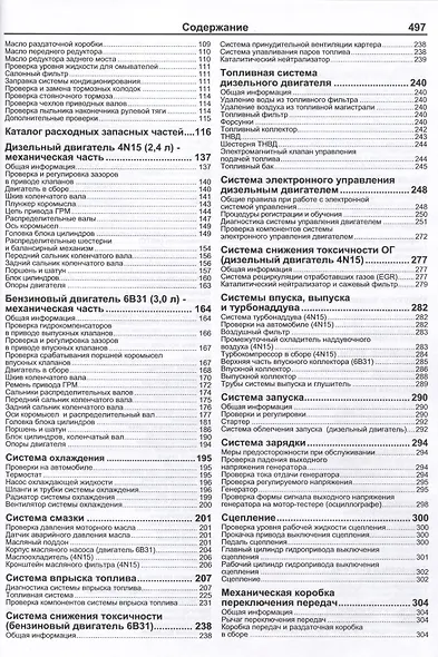 Mitsubishi Pajero Sport. Модели 2016 года выпуска с бензиновым 6В31(3,0) и дизельным 4N15(2,4) двигателем. Включая рестайлинговые модели с 2019 года. Руководство по ремонту. Электрооборудование и схемы электрооборудования (2 части) - фото 5