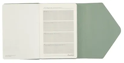 Ежедневник недат. А5 160л "Наппа экстра" оливковый, кожзам, тв.переплет, обл.поролон, блинтовое тиснение, клапан в петле, офсет, ляссе - фото 4