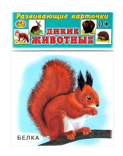 Развивающие карточки  Дикие животные (0+) (14 карточек) - фото 1