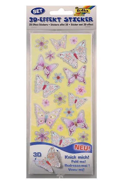 1310 Стикеры с эффектом 3-D, 6 листов асс. №1 - фото 1