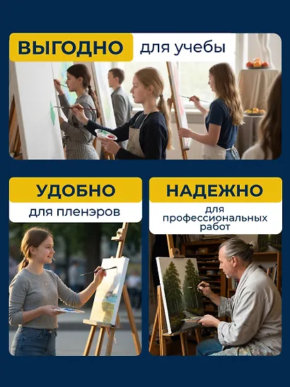 Холст на подрамнике 15х15 хлопок 280гр, Малевичъ - фото 5