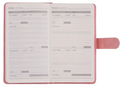 Ежедневник недат. А6+ 120л 110x190 "Тиволи" розовый, кожзам, тв.переплет, тисн.фольгой, магнит.клапан, офсет, загругл.углы, справ.мат-лшы, ляссе, инд.уп - фото 5