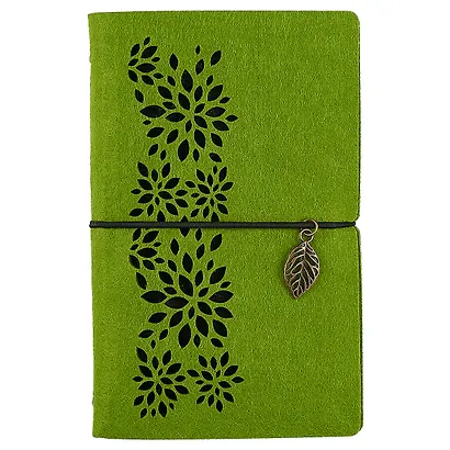 Записная книжка «Ноутбук», салатовый фетр, 96 листов, А6 - фото 1