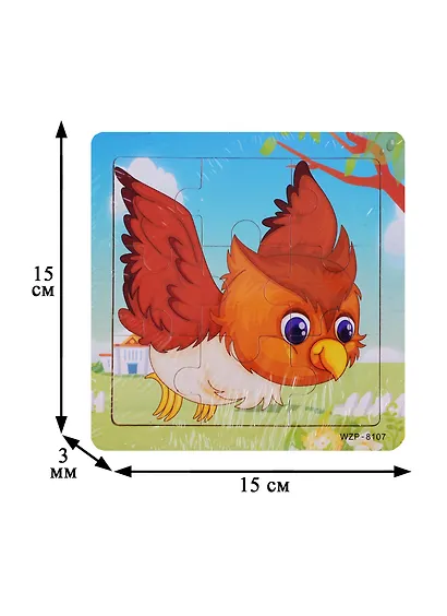 Развивающая рамка Сова, дерево, 15х15 см WZP-8107 - фото 2