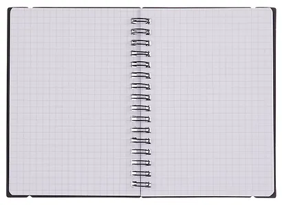 Записная книжка А6 80л кл. "Favorite Black. No 2" спираль, пласт.обл., резинка - фото 3