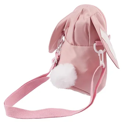 Сумочка-бананка Зайчик с помпоном (текстиль) (20х18х5) (12-12415-202411-B26) - фото 4