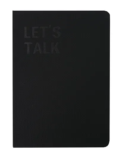 Книга для записей А5 80л лин. "Let's talk", черная, ткан.обл., Schiller - фото 1