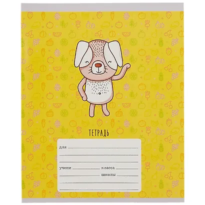 Тетрадь в клетку Listoff, "Зверята", 12 листов, в ассортименте - фото 3