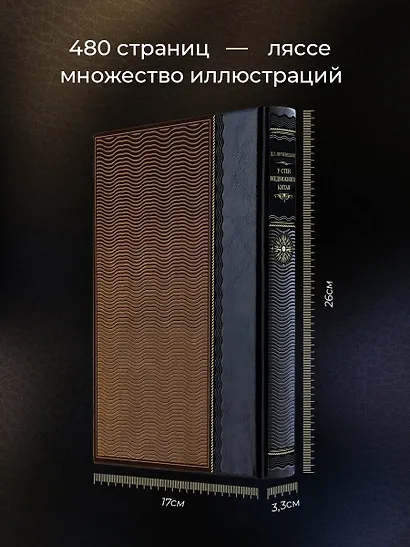 У стен недвижного Китая. Книга в коллекционном кожаном переплете ручной работы из двух видов кожи с окрашенным и золоченым обрезом. Роза ветров - фото 5
