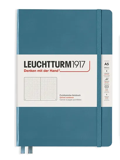 Книга для записей A5 125л тчк. "Classic" тв.обл., синий камень, Leuchtturm1917 - фото 1