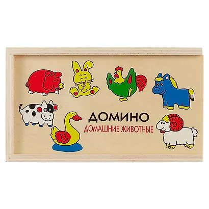 Домино «Домашние животные» деревянное, 28 фишек, в ассортименте - фото 2