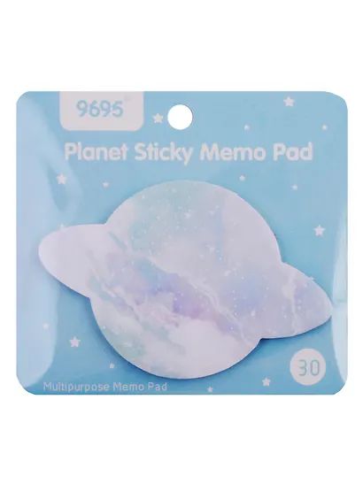 Блок бумаги самоклеящийся 100*60мм "Планеты", ассорти - фото 1