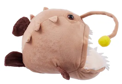 Мягкая игрушка Рыба-удильщик бежевая (25 см) - фото 4