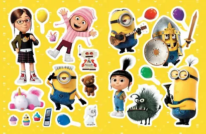 Миньоны. Грювитация. Многоразовые наклейки 1 - фото 3