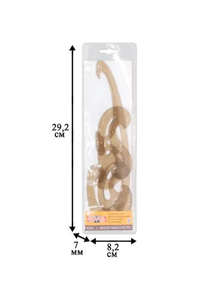 Лекала маленькие 03шт (набор), пластик, дымчатый, европодвес, Koh-I-Noor - фото 2