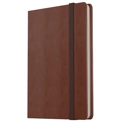 Записная книжка А7 80л лин. "Joy Book. Брауни" иск.кожа, тонир.блок, скругл.углы, ляссе, резинка, карман на задн.форзаце - фото 1