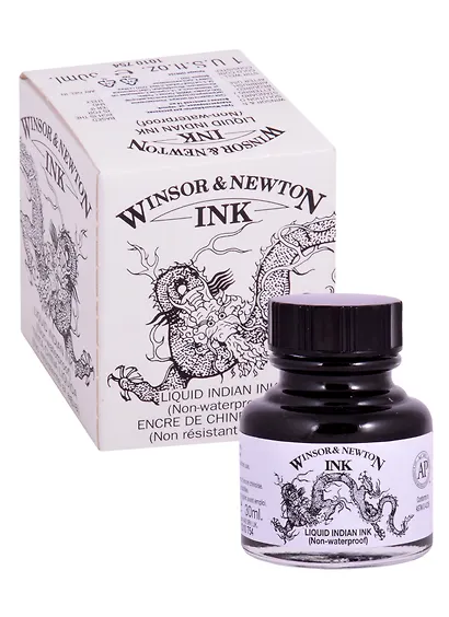 Тушь художественная "Дракон" Winsor&Newton, 30 мл, черный китайский - фото 3