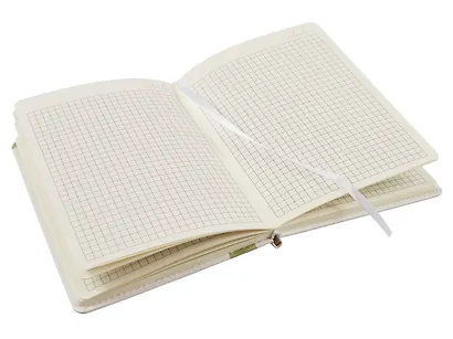 Блокнот для записей А5 в клетку, 96 листов "Flowers" твердая обложка, белый, с ляссе - фото 10