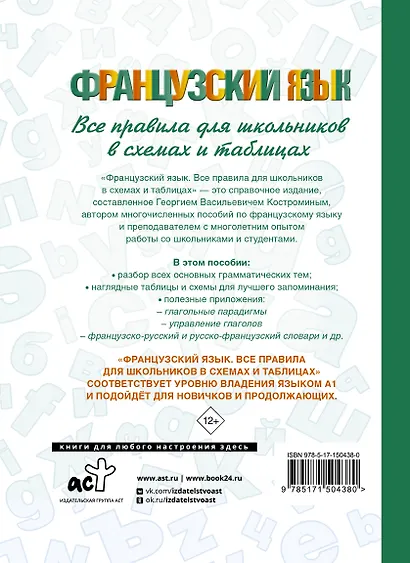 Французский язык. Все правила для школьников в схемах и таблицах - фото 2