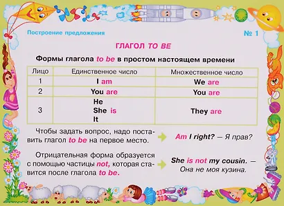 Умные многоразовые карточки. Построение английского предложения. 16 карточек и маркер - фото 2