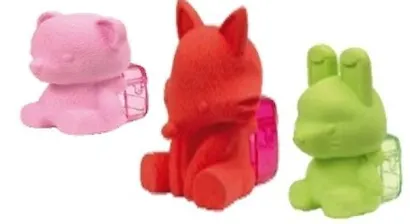 Точилка с ластиком, 1 отв, с конт, цвет ассорти, индивид. упаковка - фото 1