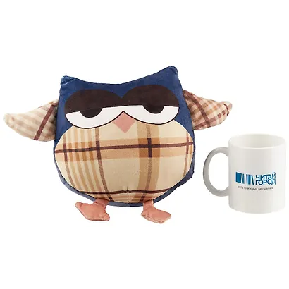 Мягкая игрушка Сова в клеточку(текстиль)(19х19) - фото 3