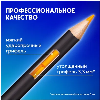 Карандаши цветные 36 цветов художественные 3,3 мм, Brauberg Art Classic - фото 5