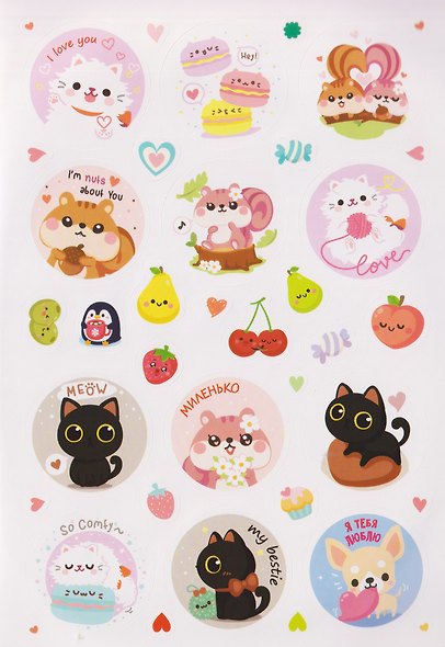 Kawaii Улыбайся! Наклейки - фото 5