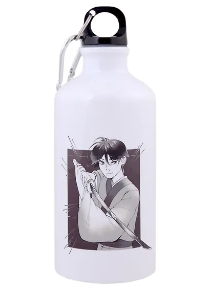 Бутылка с карабином Аниме Парень с мечом (Сёнэн) (металл) (500мл) - фото 1