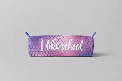 Пенал блестящий I like school - фото 2